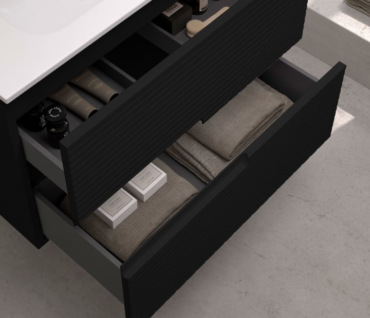 Mueble de baño con encimera de madera Bruntec Limo colores Detalle 12