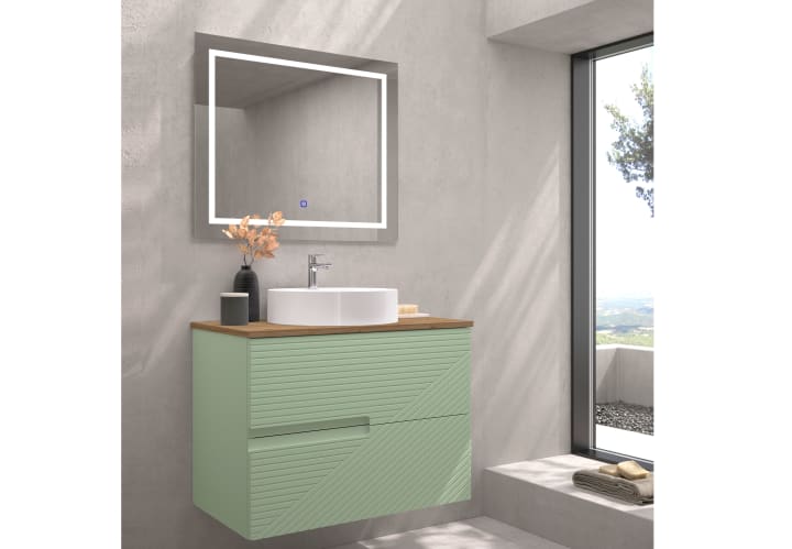 Mueble de baño con encimera de madera Bruntec Limo colores Principal 8