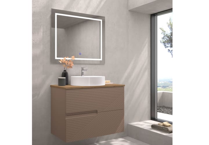 Mueble de baño con encimera de madera Bruntec Limo colores Principal 4