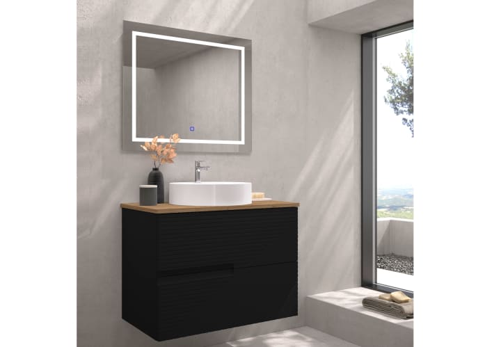Mueble de baño con encimera de madera Bruntec Limo colores Principal 1