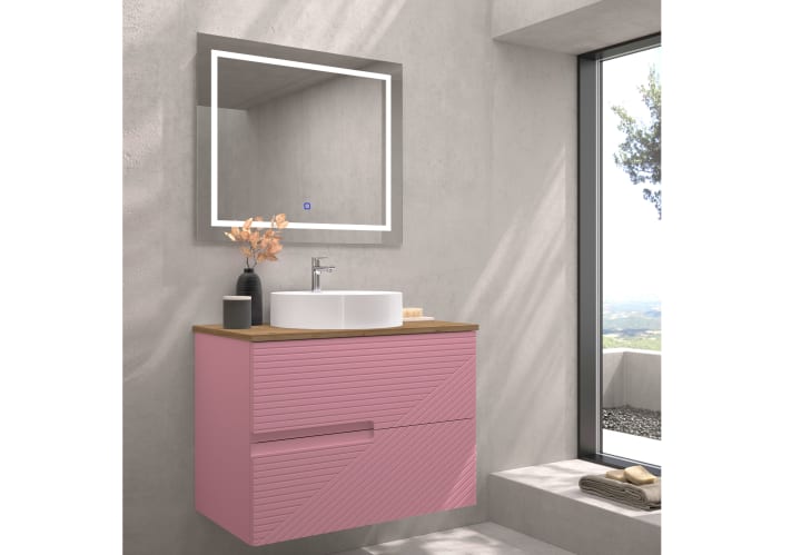 Mueble de baño con encimera de madera Bruntec Limo colores Principal 9