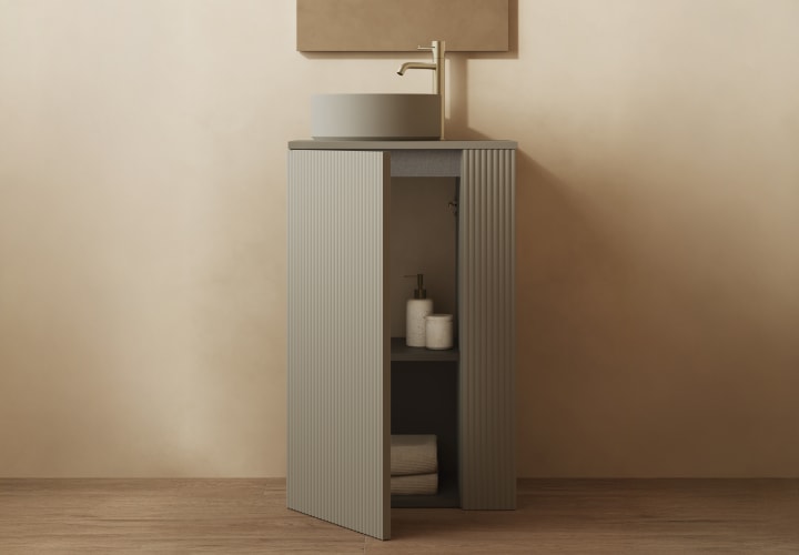 Mueble de baño Royo Bassi con encimera de madera  fondo reducido Principal 1