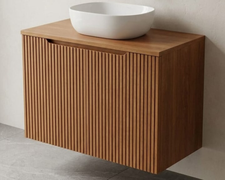 Mueble de baño con encimera de madera maciza Bruntec Alpes 14 Detalle 5