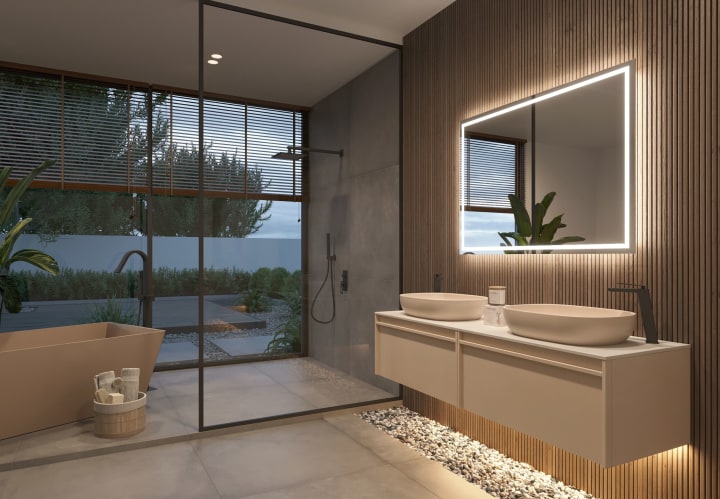 Espejo de baño con lud LED Ledimex Francia Ambiente 9