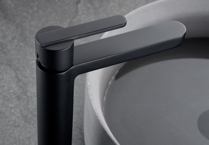Pack Grifo de lavabo caño alto Imex Roma + Válvula click-clack Detalle 4