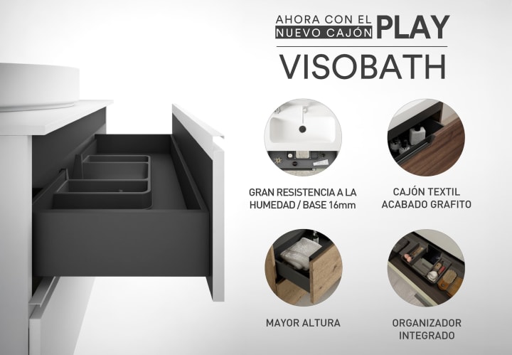 Mueble de baño con encimera MDF Hidrófuga Visobath Granada Detalle 16