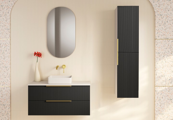 Muebles de baño con encimera de solid surface Bruntec Soho Principal 1