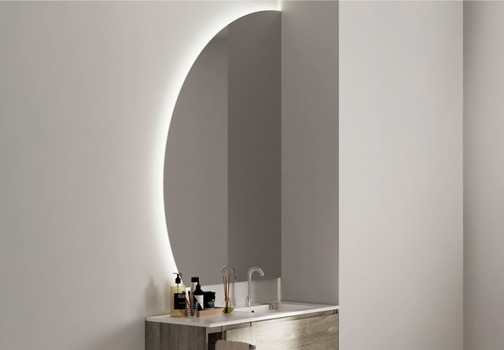Espejo de baño con luz LED Bruntec Ciro Ambiente 1