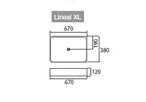 Lavabo sobre encimera Bruntec Urban XL Croquis 3