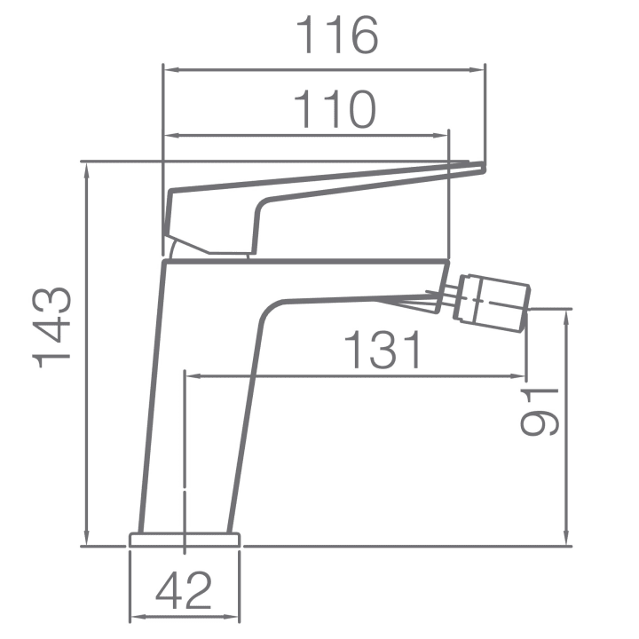 Grifo de bidé Imex Art Croquis 6