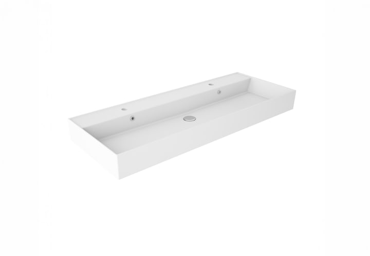 Lavabo encastrado para dos grifos de un seno 12 cm alto Viso Lila Principal 1