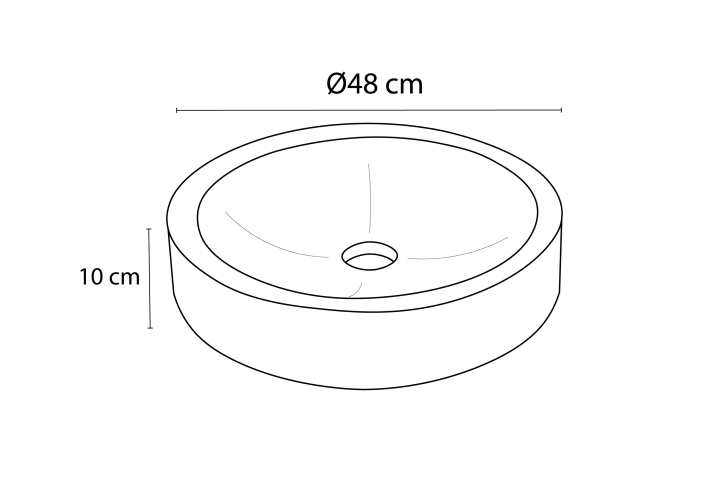 Lavabo de mármol natural Bruntec Navona Croquis 4
