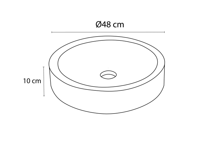 Lavabo de mármol natural Bruntec Navona Croquis 4