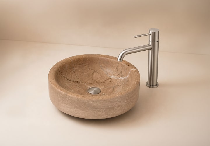 Lavabo de mármol natural Bruntec Navona Ambiente 3