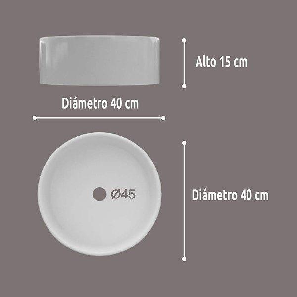 Lavabo sobre encimera Art and Bath Tebas Croquis 3