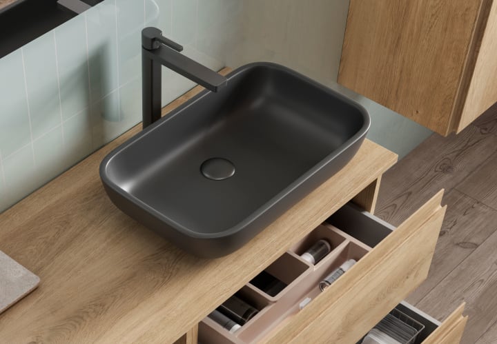 Lavabo sobre encimera Coycama Masai Detalle 16