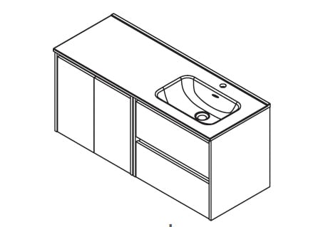Conjunto mueble de baño Salgar Noja Croquis 13