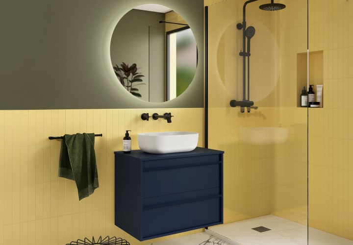 Mueble de baño con encimera de madera Salgar Attila Ambiente 11
