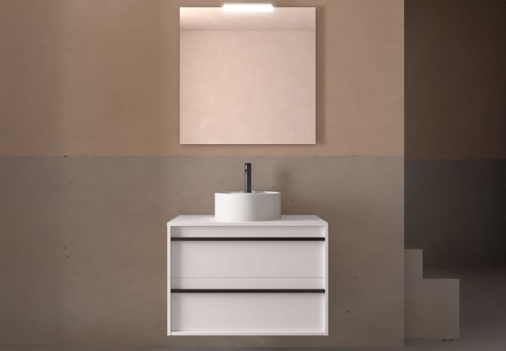 Mueble de baño con encimera de madera Salgar Attila Ambiente 25