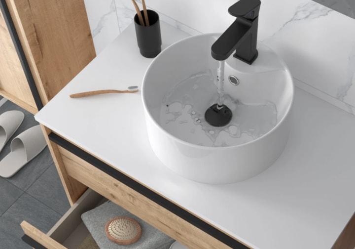 Mueble de baño con encimera de madera Salgar Attila Detalle 9