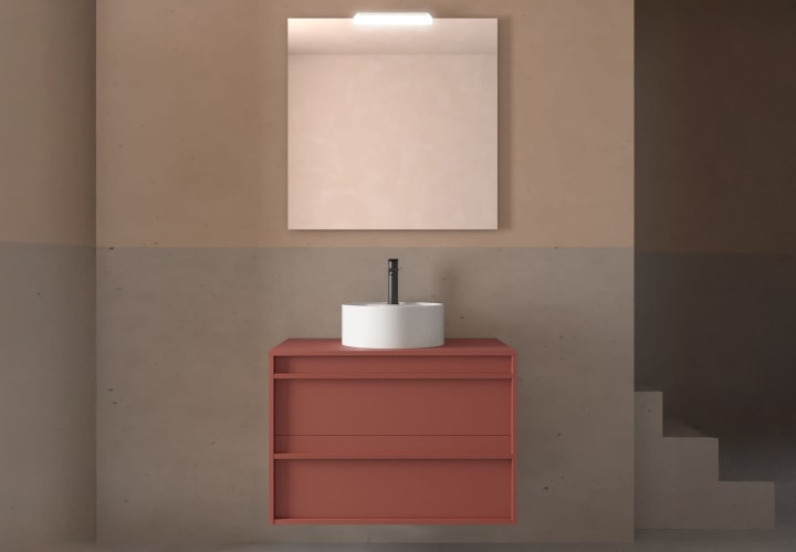 Mueble de baño con encimera de madera Salgar Attila Ambiente 23