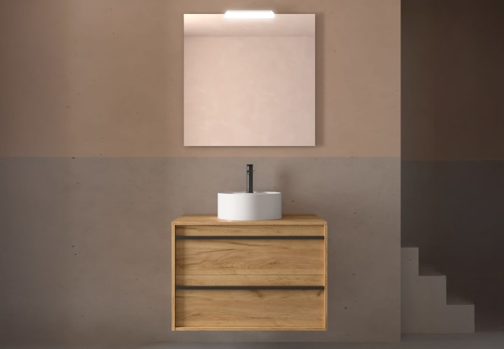 Mueble de baño con encimera de madera Salgar Attila Ambiente 24
