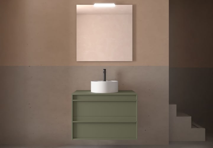 Mueble de baño con encimera de madera Salgar Attila Ambiente 18