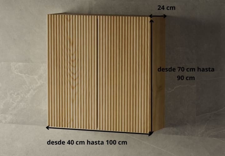 Colgar doble 2 puertas madera maciza Bruntec Alpes Croquis 6