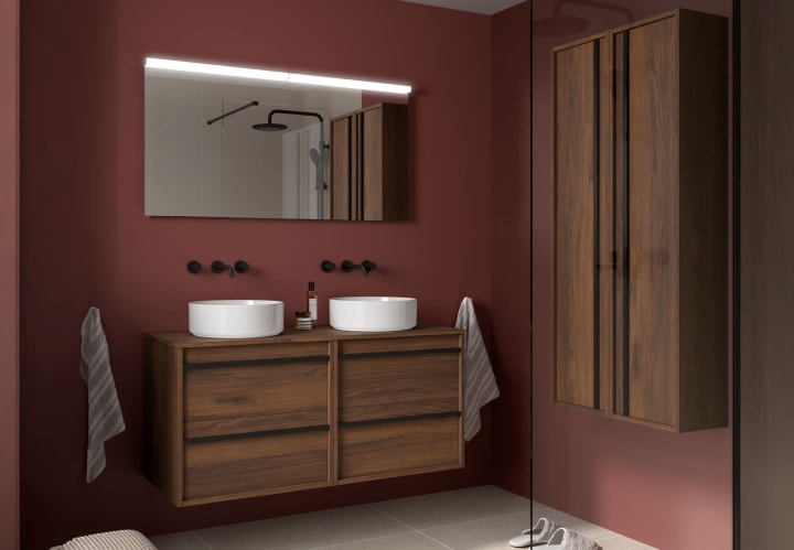 Mueble de baño con encimera de madera Salgar Attila Principal 1