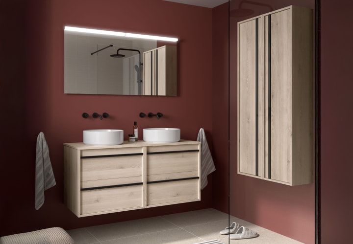 Mueble de baño con encimera de madera Salgar Attila Principal 3
