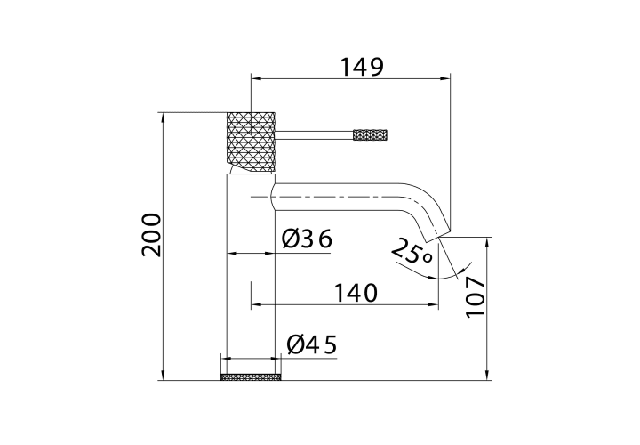 Pack Grifo de lavabo Imex Génova + Válvula click-clack Croquis 10