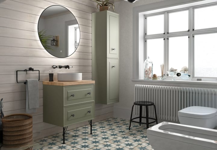 Mueble de baño con encimera de madera Salgar Renoir Principal 1