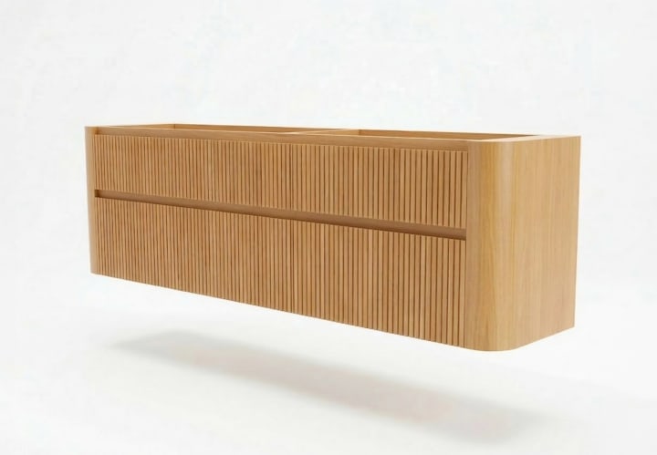 Mueble de baño con encimera de madera Bruntec Duna Principal 1