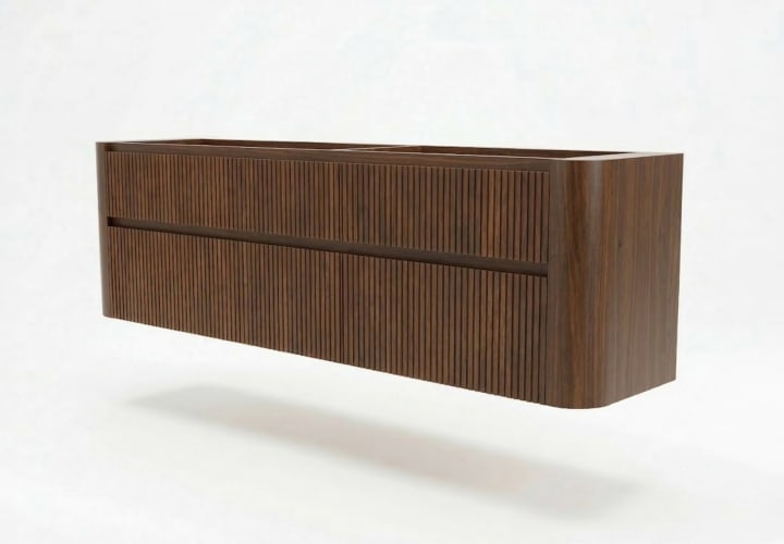 Mueble de baño con encimera de madera Bruntec Duna Principal 7