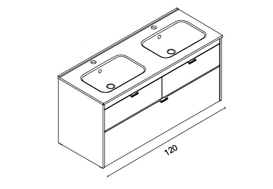 Conjunto mueble de baño Logika Royo Croquis 9