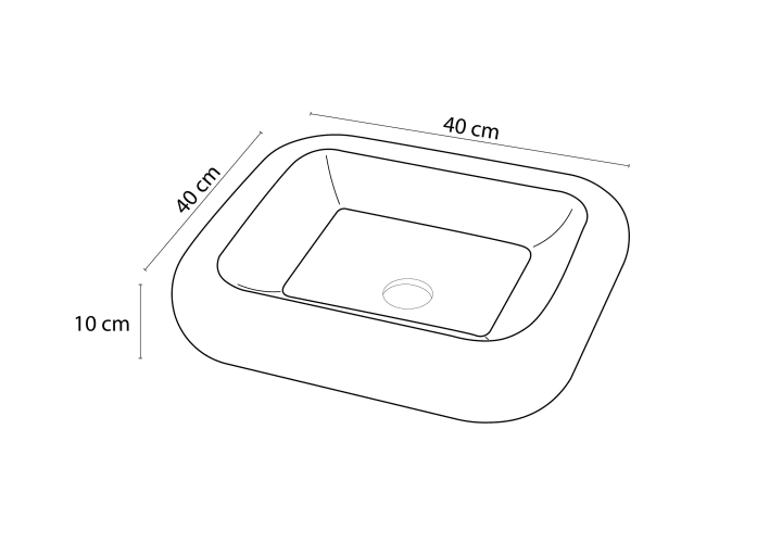 Lavabo de mármol natural Bruntec Dinámo Croquis 3