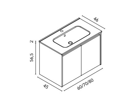 Conjunto mueble de baño Royo Sansa Croquis 7