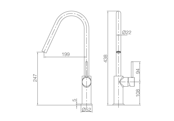 Grifo de cocina Kenia Imex Croquis 11
