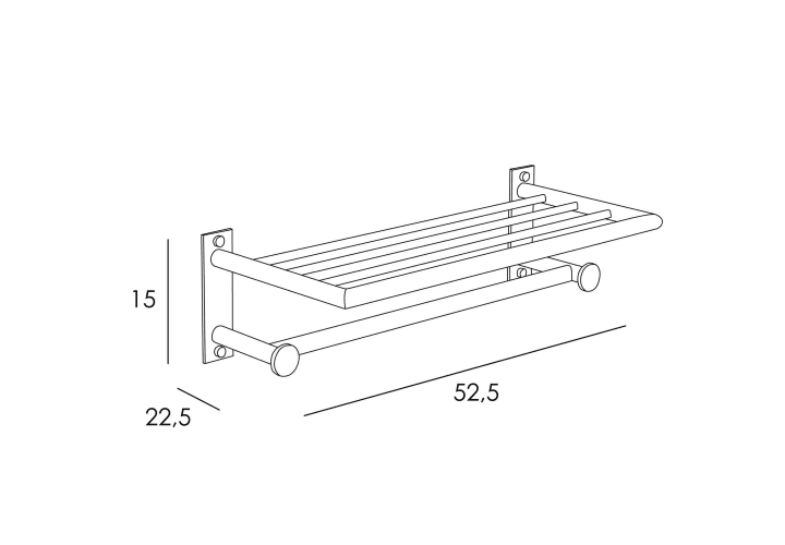 Toallero de baño con repisa Manillons Torrent Eco 6500 Croquis 7