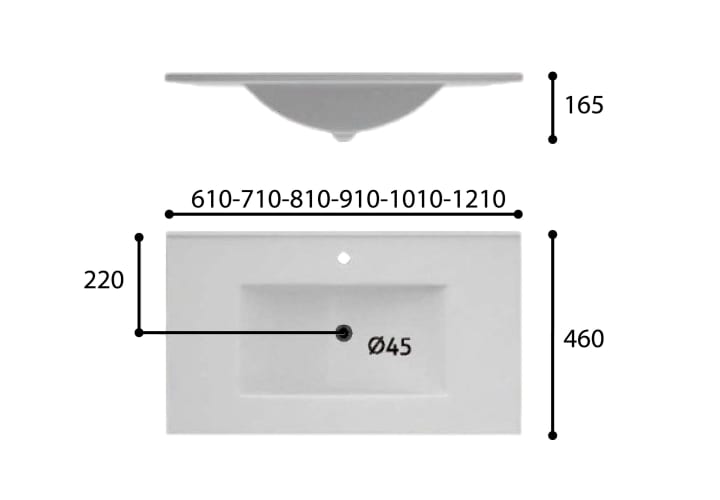Lavabo encastrado Art and Bath Thin Croquis 3