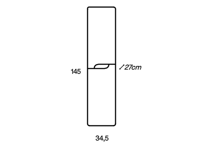 Columna de baño Viso Onda Croquis 7