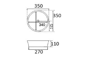 Lavabo sobre encimera Bruntec Sur Croquis 2