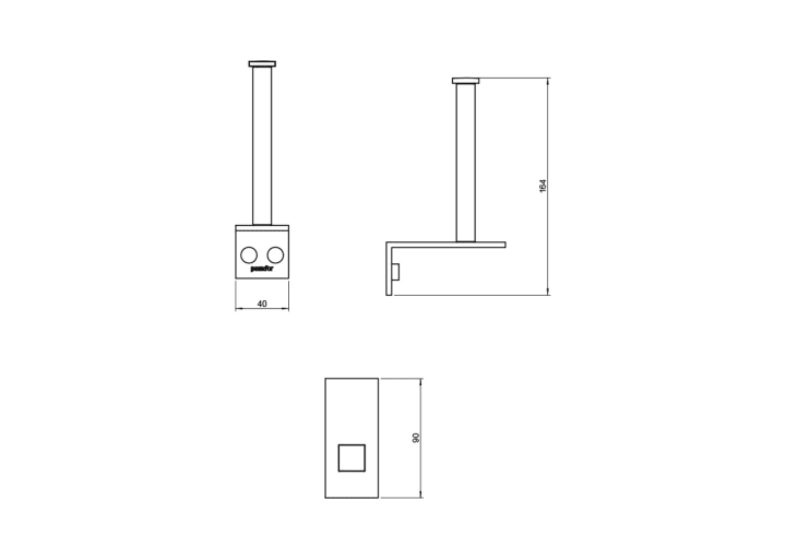 Portarrollos de baño Cosmic Metric Croquis 2