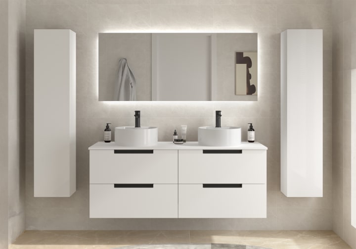Conjunto mueble de baño Salgar Leni con lavabo sobre encimera Principal 4