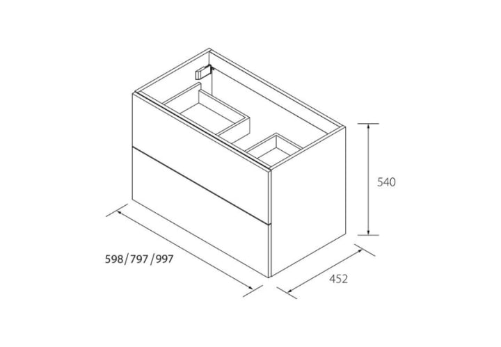 Conjunto mueble de baño Salgar Born Croquis 13