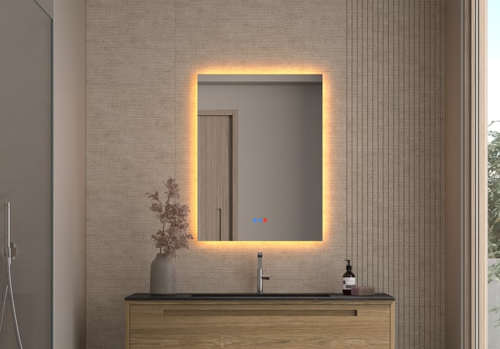 Espejo de baño con luz LED Bruntec Dune Principal 3