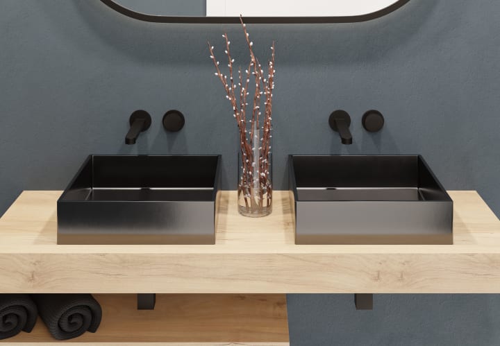 Lavabo sobre encimera Art and Bath Cube Ambiente 1