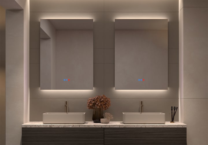 Espejo de baño con luz LED Bruntec Casiopea Principal 1