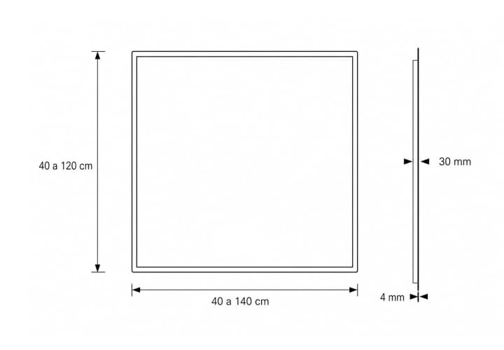 Espejo de baño con luz LED Bruntec Casiopea Croquis 9