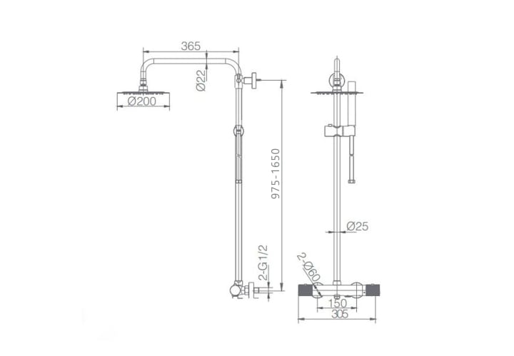Conjunto de ducha Imex Line Croquis 7